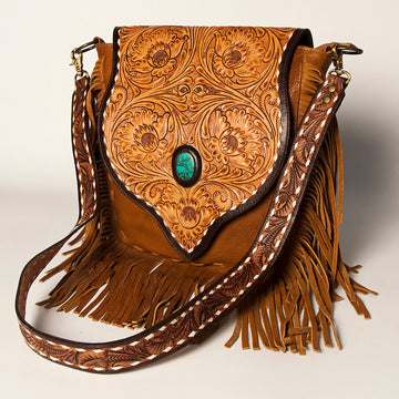 American Darling Messenger Hand Tooled Genuine Leather Women Bag Western Handbag Purse | Cute